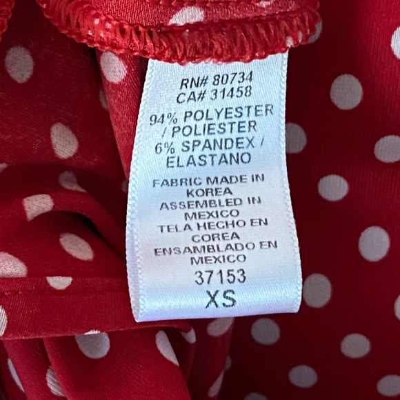 BCBGMaxAzaria red polka dot skirt - Picture 7 of 7